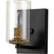 Bolivar 1 Light 6 inch MB Bath Light Wall Light in Matte Black